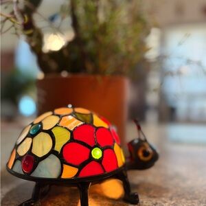Vibrant Stained Glass Ladybug Art Piece